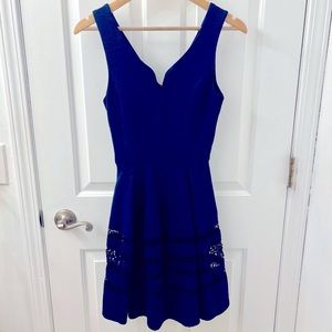 Navy Annabella fit and flare dress